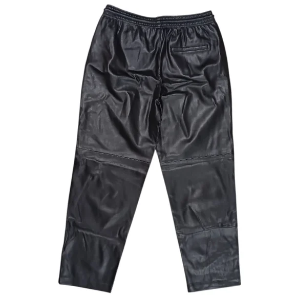 Mango Leather-Effect Drawstring Trouser - Picture 3 of 7
